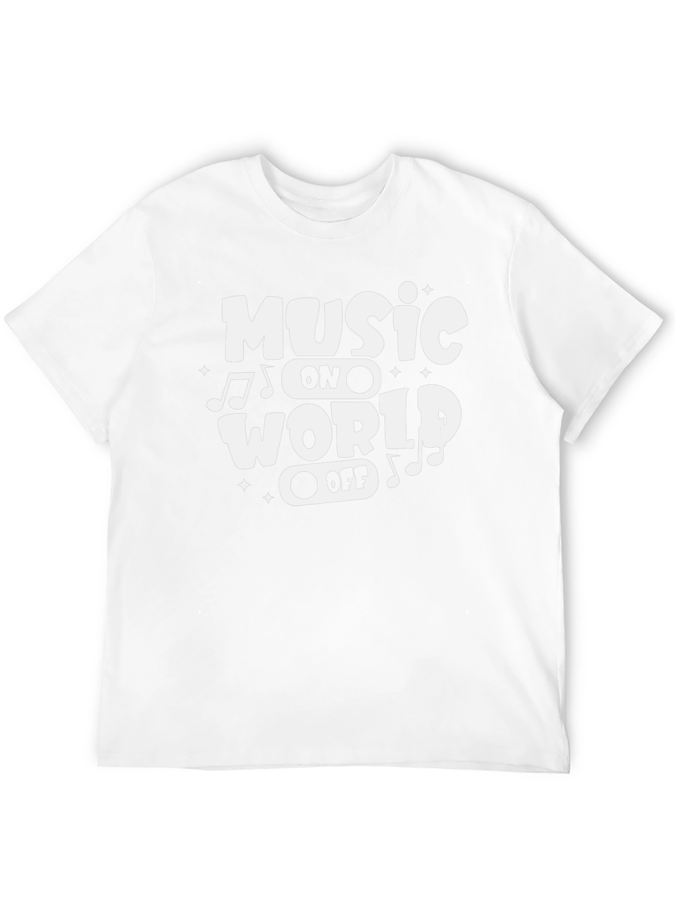 Music On World Off Graphic Tee - Black