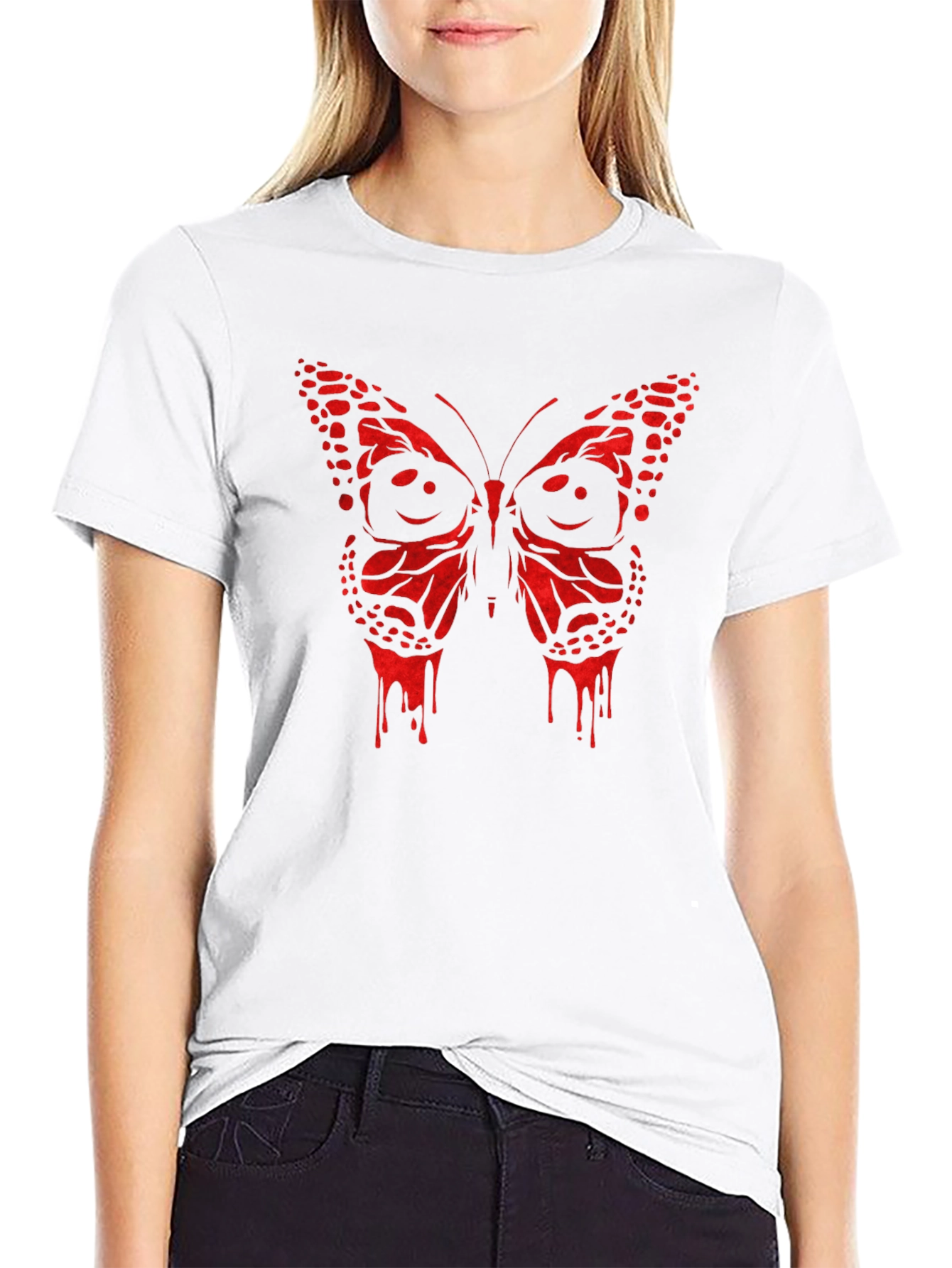 Butterfly Graphic T-Shirt - Black