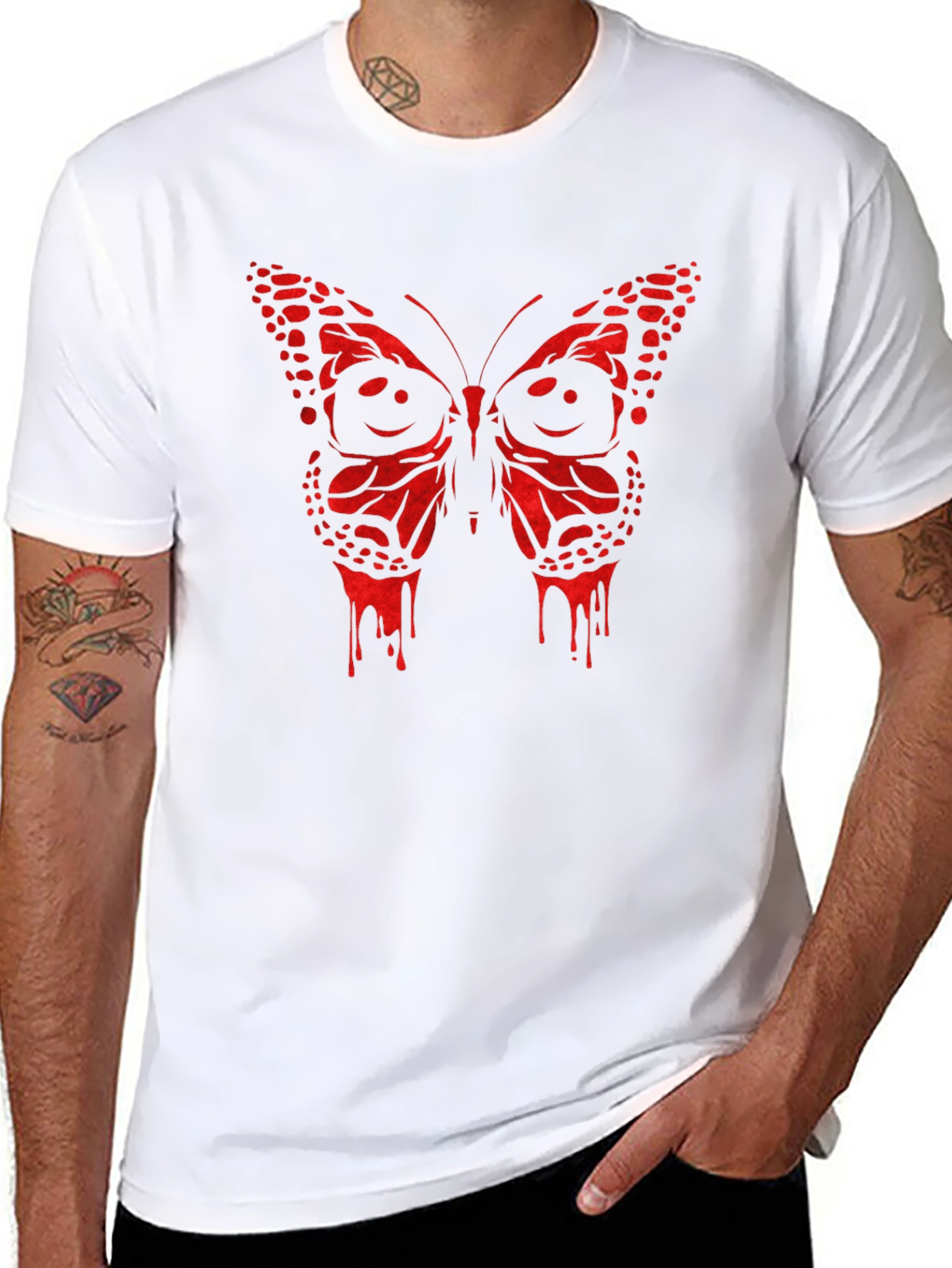 Butterfly Graphic T-Shirt - Black