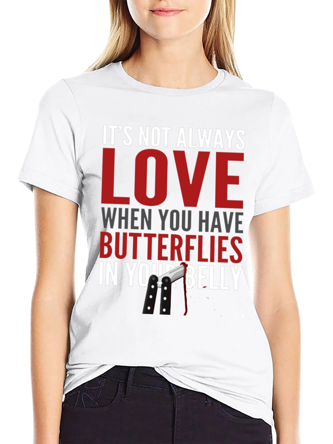 Funny T-Shirt - Butterflies in Your Belly Design