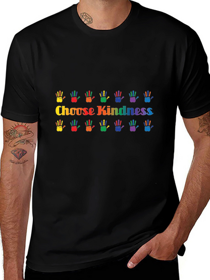 Choose Kindness Rainbow Handprint Graphic Tee