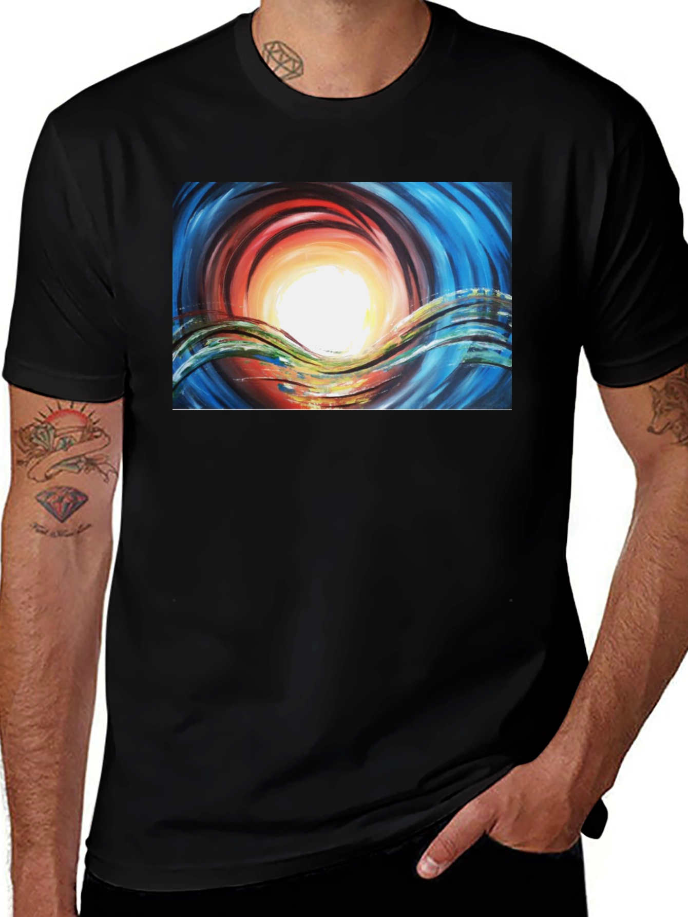 Abstract Art Graphic Tee - Bold Expression T-Shirt