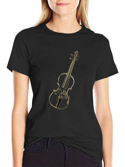 Musical T-Shirt: Violin Graphic Tee for Musicians