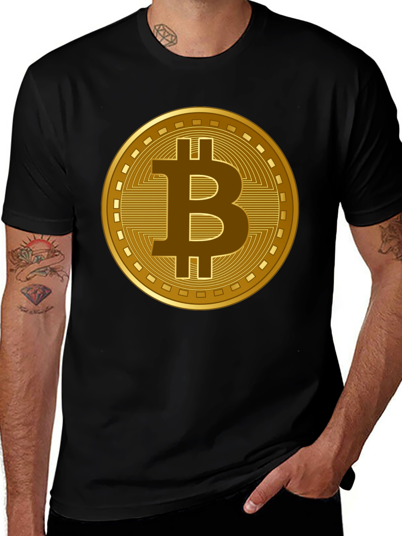Bitcoin Crypto Graphic T-Shirt - Black