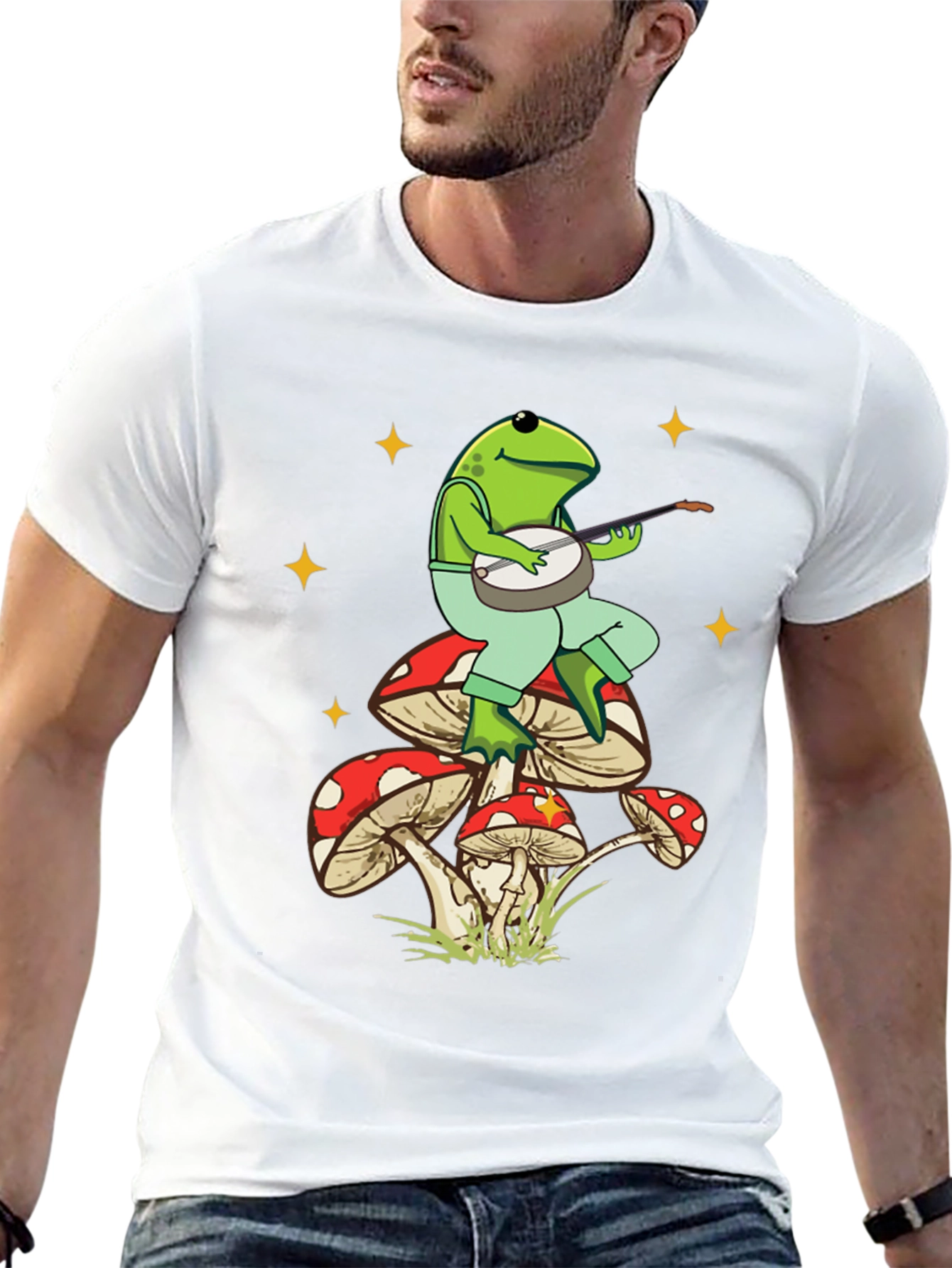 Frog Banjo Mushroom T-Shirt