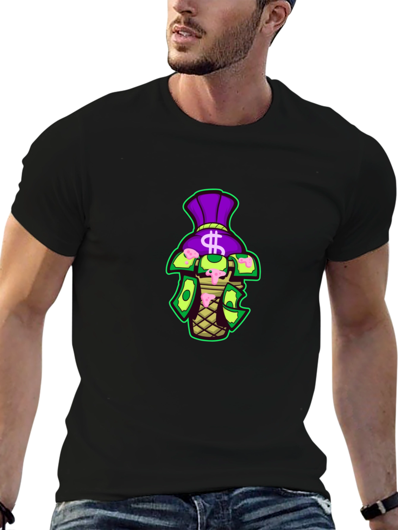 Money Bag Cone Graphic Tee