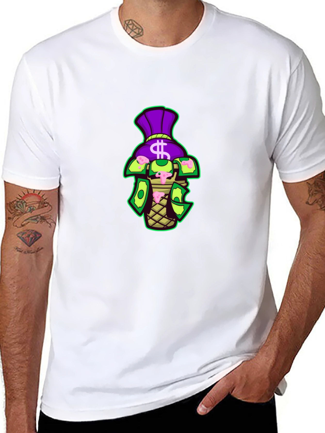 Money Bag Cone Graphic Tee