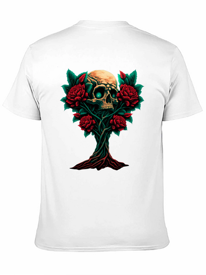 Skull & Roses Graphic Tee - Dark Style