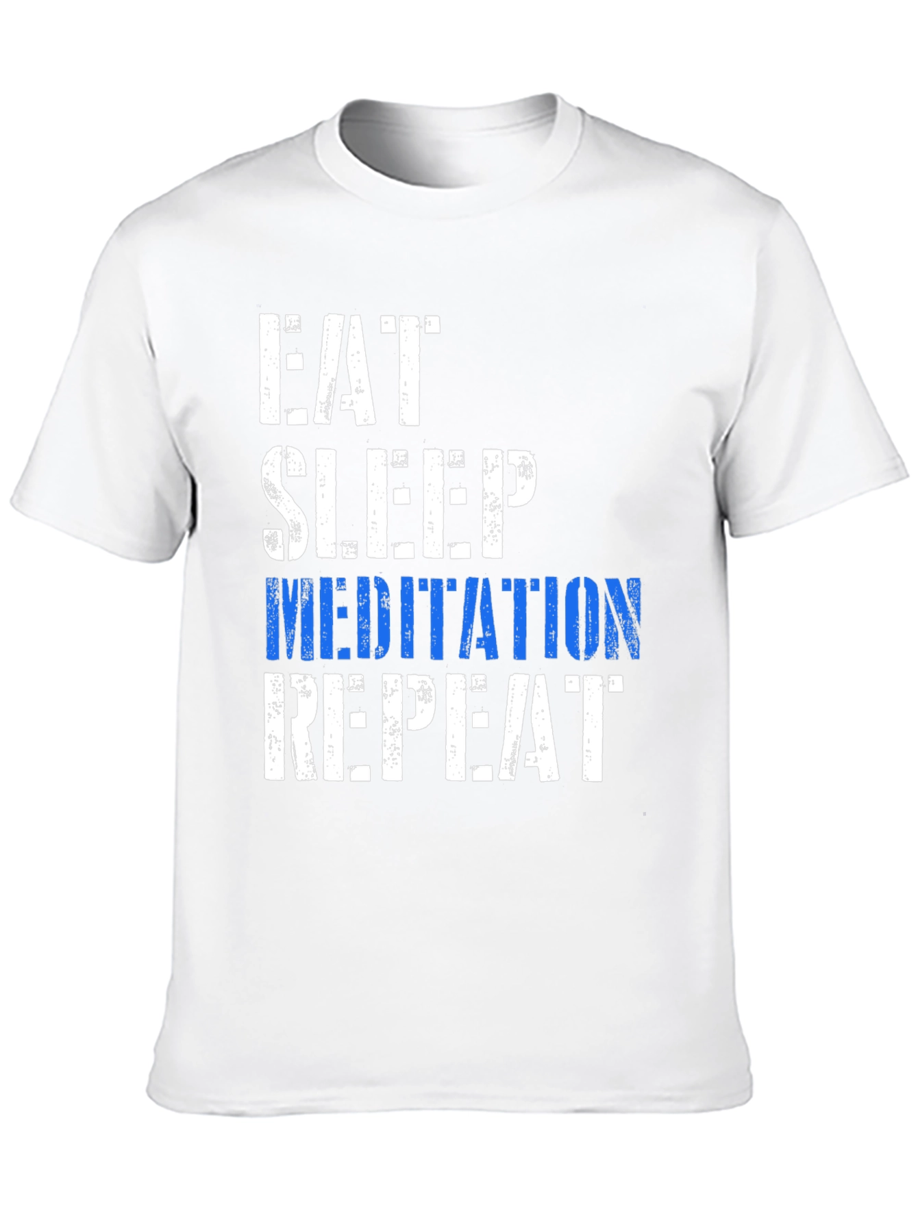 Eat Sleep Meditation Repeat Graphic T-Shirt