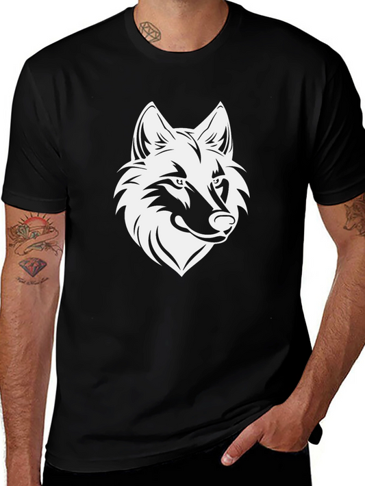 Black Wolf Graphic T-Shirt - Stylish Animal Design