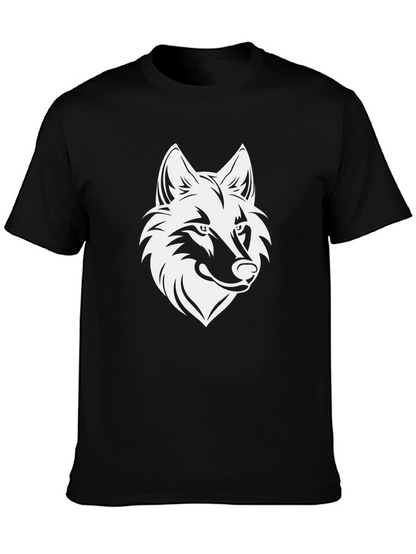 Black Wolf Graphic T-Shirt - Stylish Animal Design
