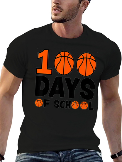 100 Days of School Basketball T-Shirt