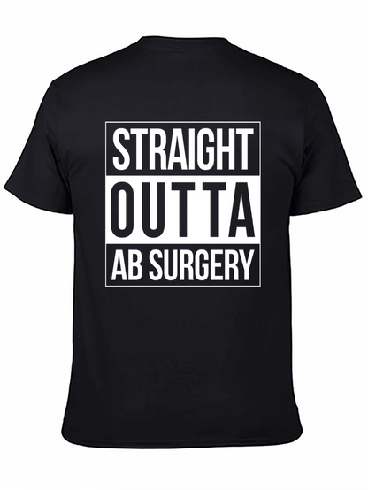 Straight Outta Ab Surgery Black T-Shirt