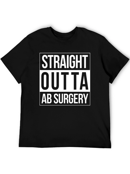 Straight Outta Ab Surgery Black T-Shirt