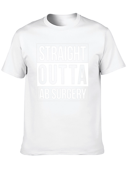 Straight Outta Ab Surgery Black T-Shirt