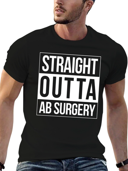 Straight Outta Ab Surgery Black T-Shirt