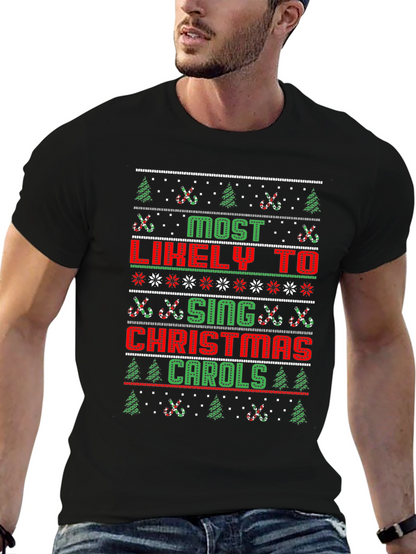 Funny Christmas Carols Graphic T-Shirt