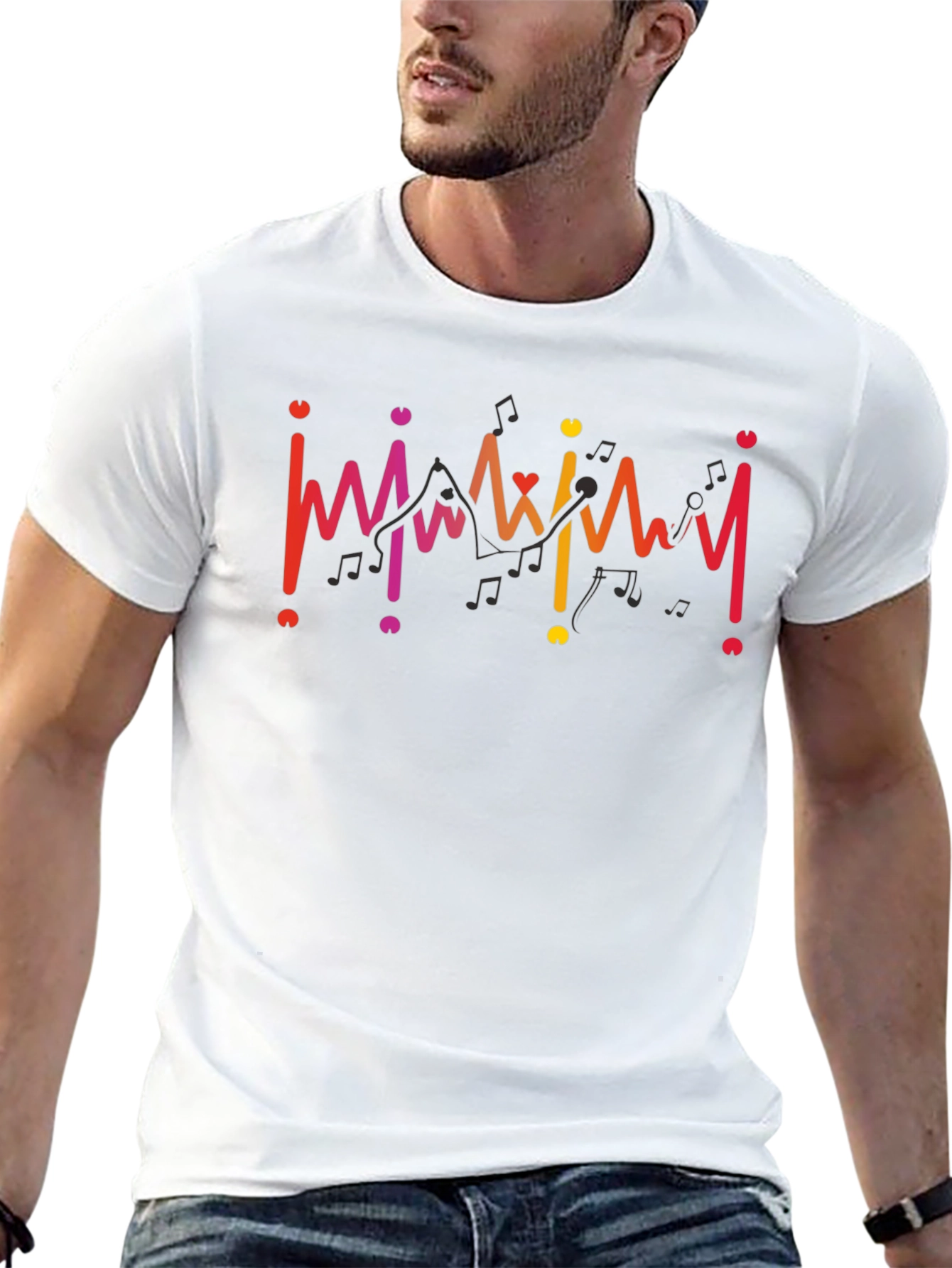 Musical Heartbeat T-Shirt - Black