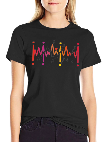 Musical Heartbeat T-Shirt - Black