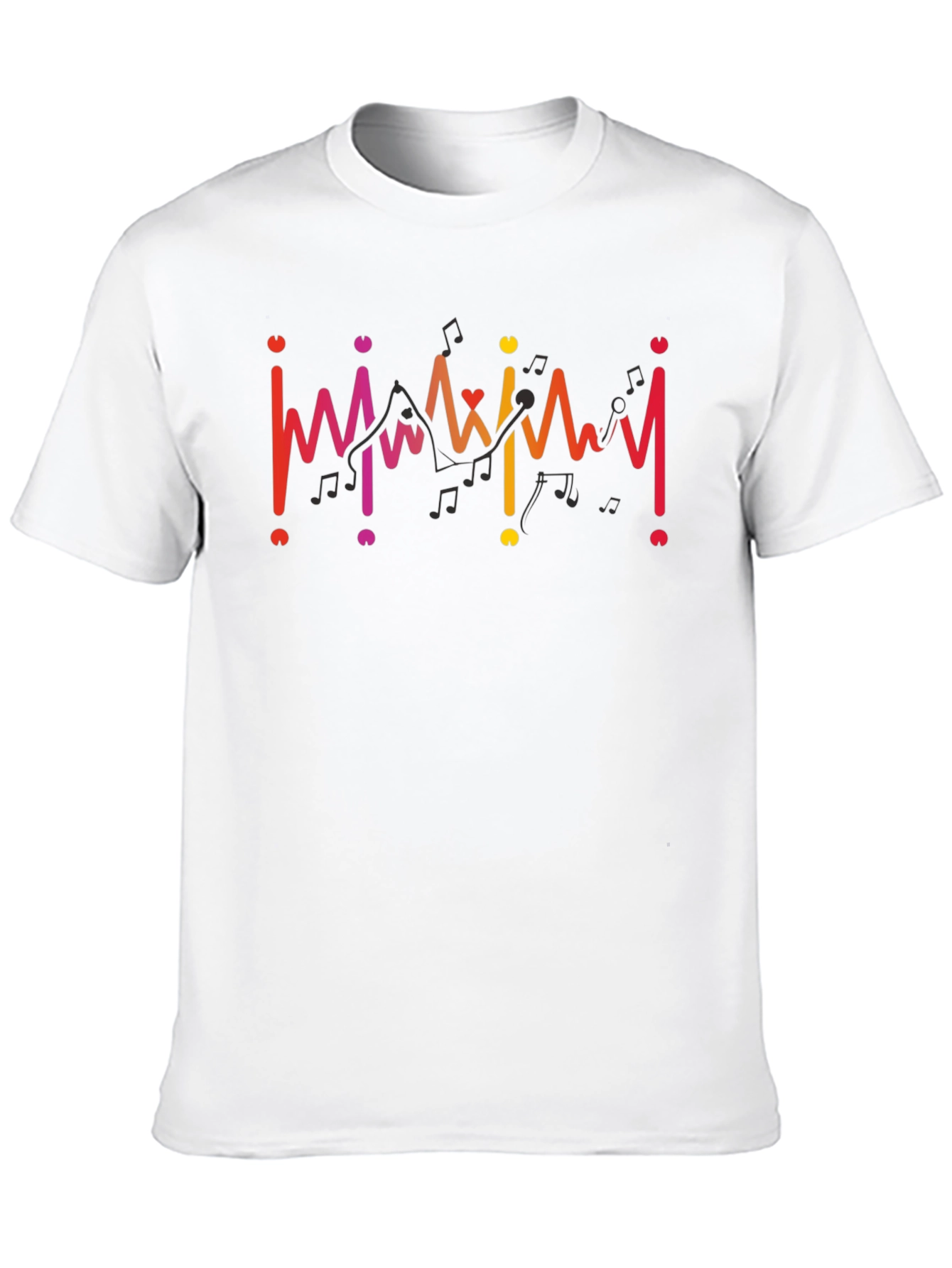 Musical Heartbeat T-Shirt - Black