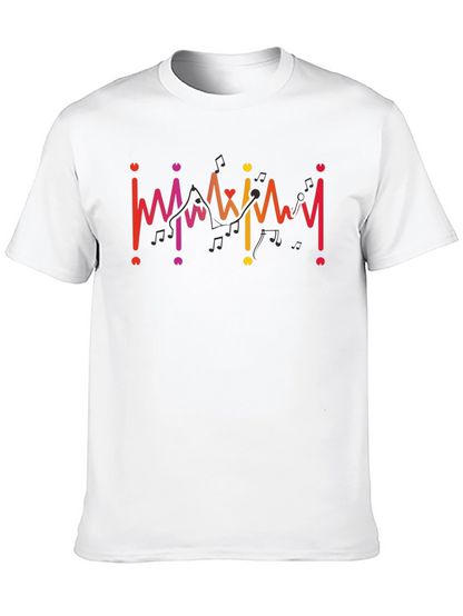 Musical Heartbeat T-Shirt - Black