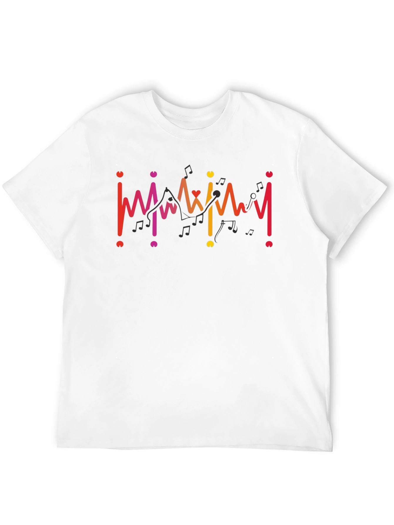 Musical Heartbeat T-Shirt - Black