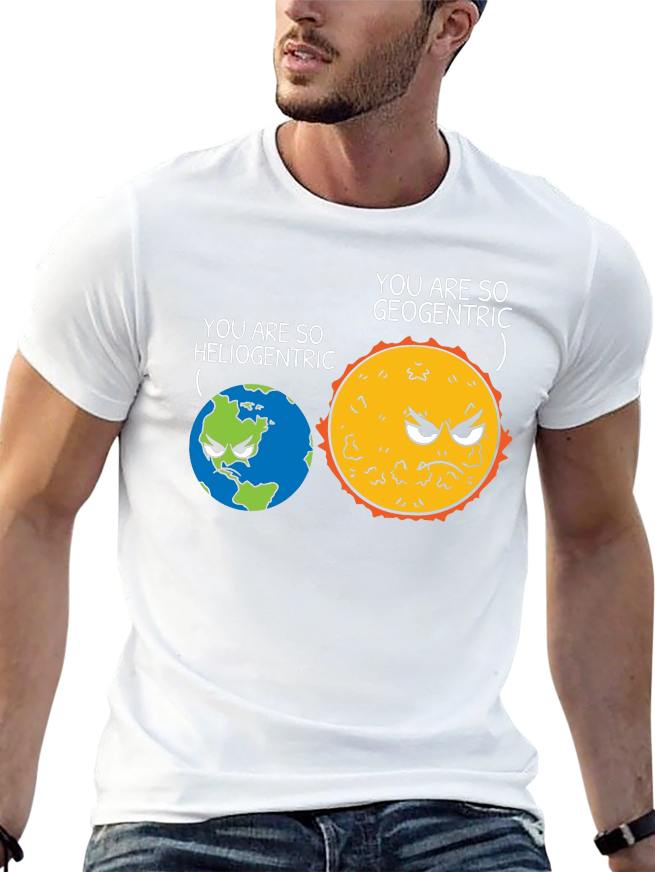 Funny Heliocentric vs Geocentric Science T-Shirt