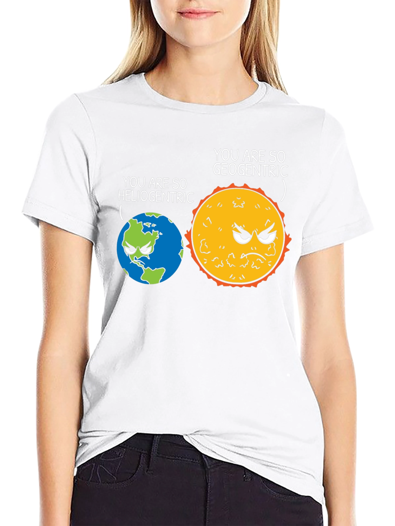 Funny Heliocentric vs Geocentric Science T-Shirt