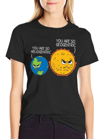 Funny Heliocentric vs Geocentric Science T-Shirt