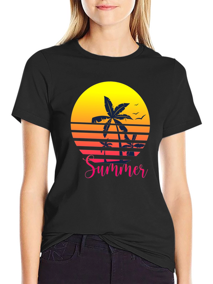Retro Summer Palm Tree T-Shirt