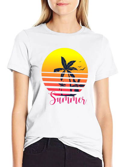 Retro Summer Palm Tree T-Shirt