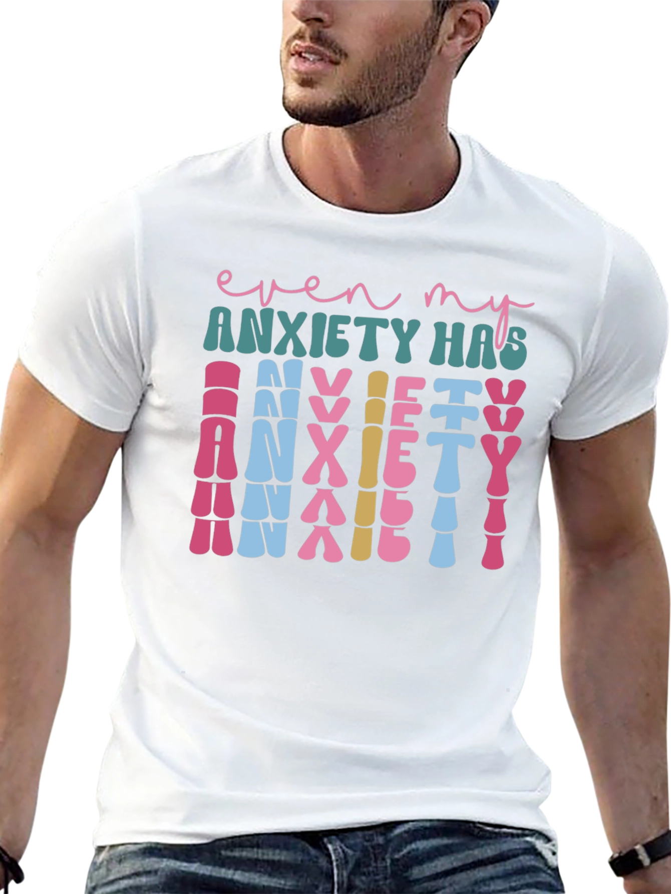 Anxiety Graphic Tee - Unique Statement Shirt