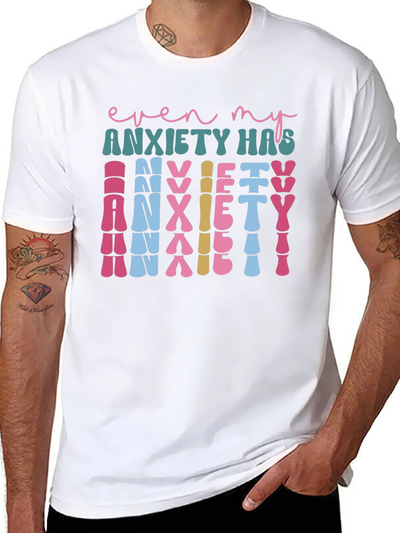 Anxiety Graphic Tee - Unique Statement Shirt