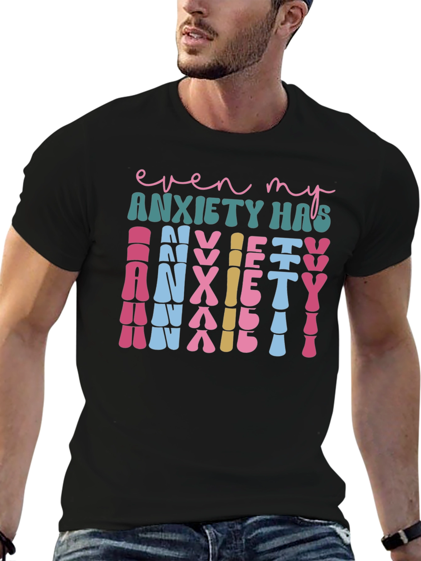 Anxiety Graphic Tee - Unique Statement Shirt
