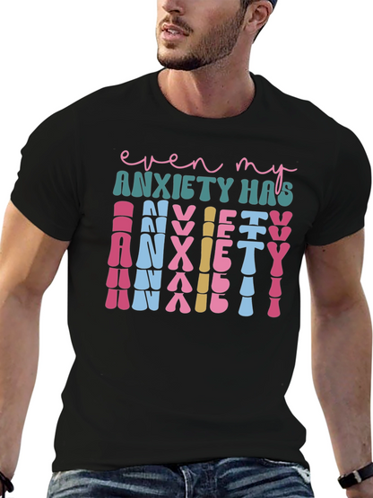 Anxiety Graphic Tee - Unique Statement Shirt