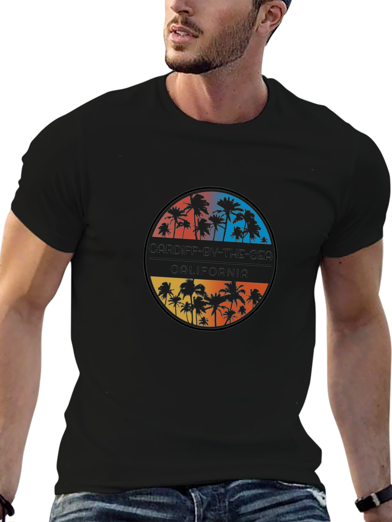Cardiff-by-the-sea California Palm Tree Graphic Tee