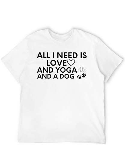 Yoga Love Dog T-Shirt - Black Graphic Tee