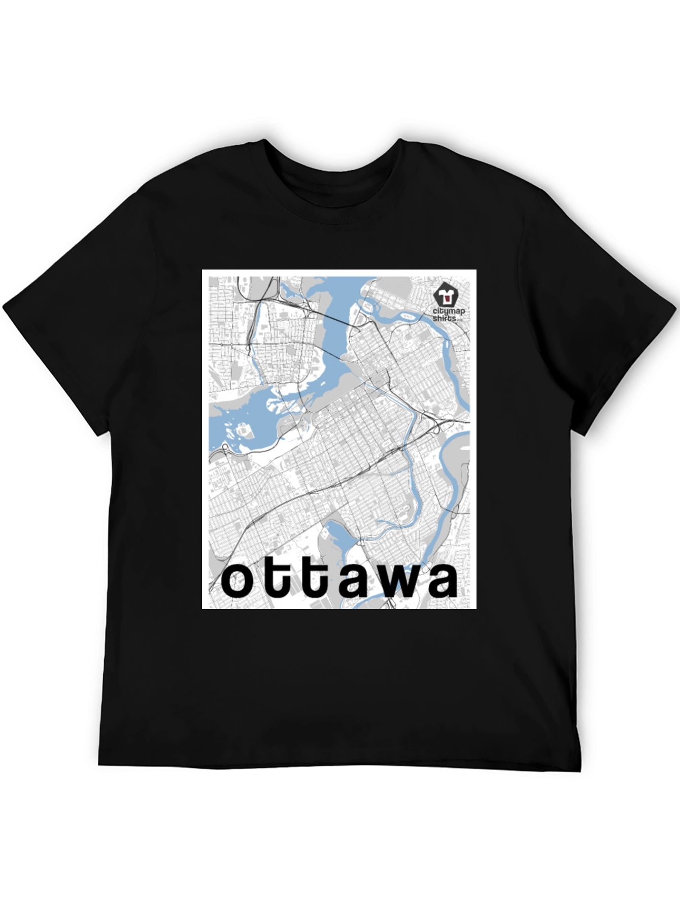 Ottawa City Map T-Shirt - Stylish Urban Souvenir