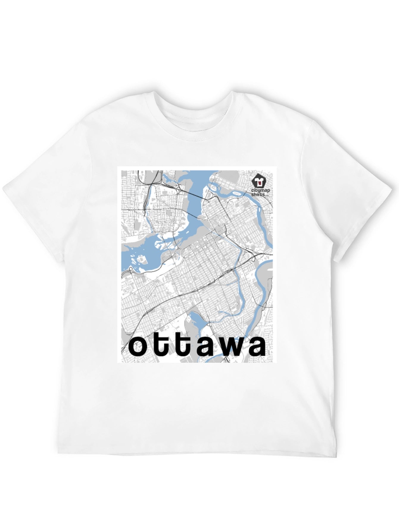 Ottawa City Map T-Shirt - Stylish Urban Souvenir