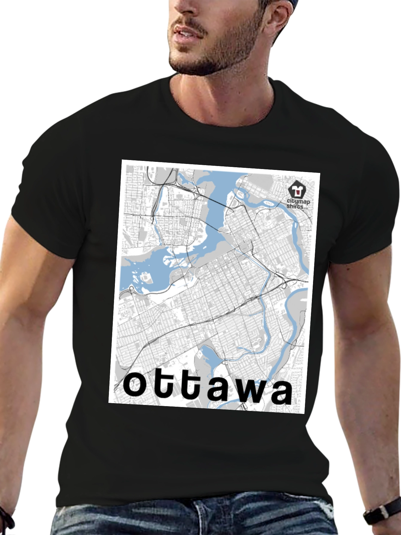 Ottawa City Map T-Shirt - Stylish Urban Souvenir