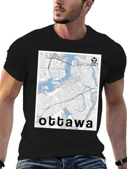 Ottawa City Map T-Shirt - Stylish Urban Souvenir