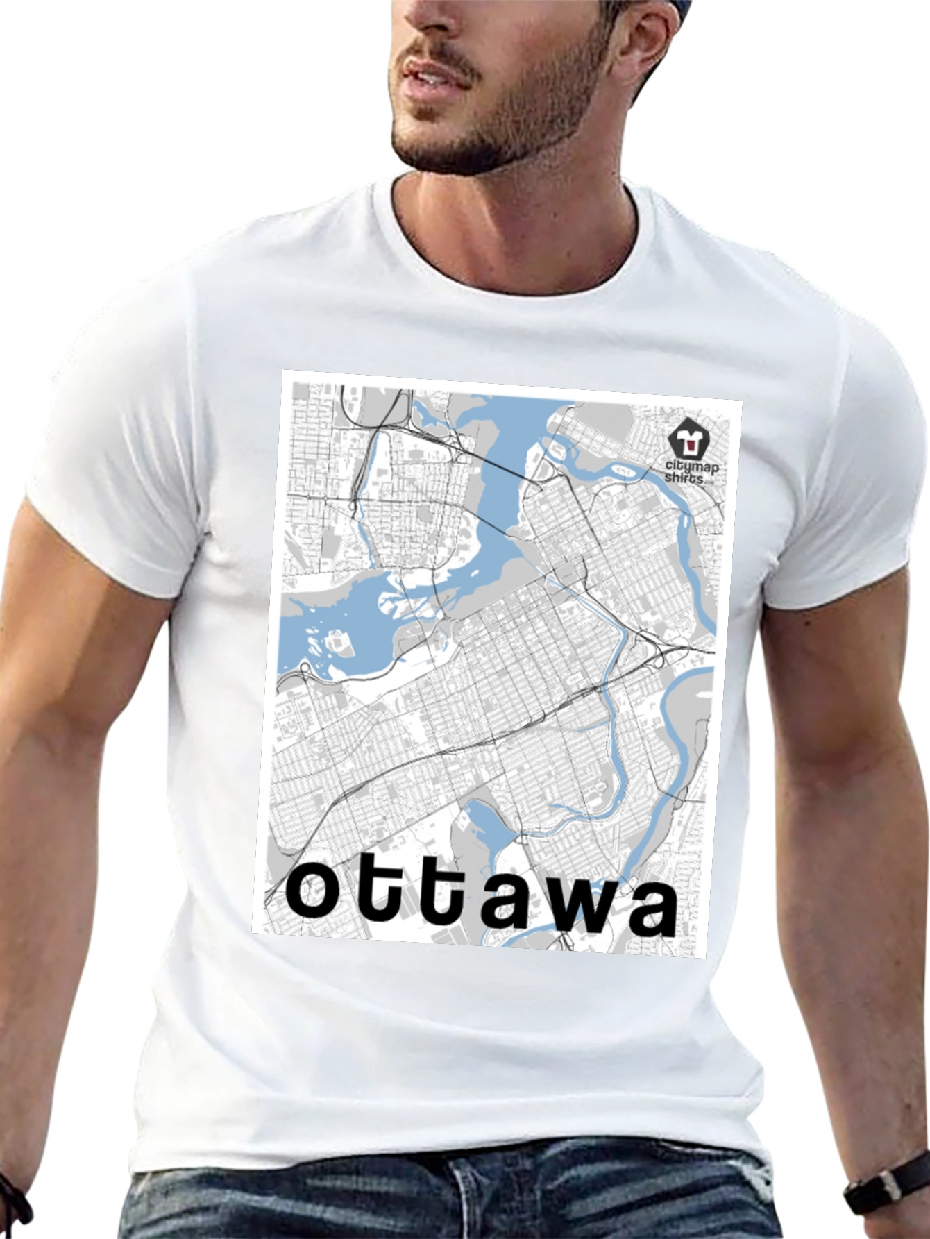 Ottawa City Map T-Shirt - Stylish Urban Souvenir