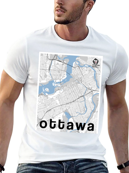 Ottawa City Map T-Shirt - Stylish Urban Souvenir