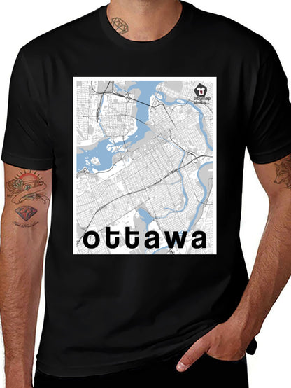Ottawa City Map T-Shirt - Stylish Urban Souvenir