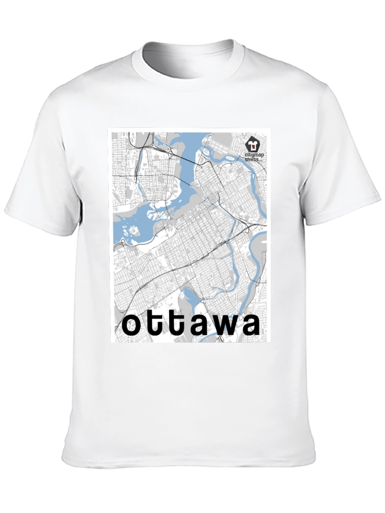 Ottawa City Map T-Shirt - Stylish Urban Souvenir