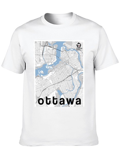 Ottawa City Map T-Shirt - Stylish Urban Souvenir
