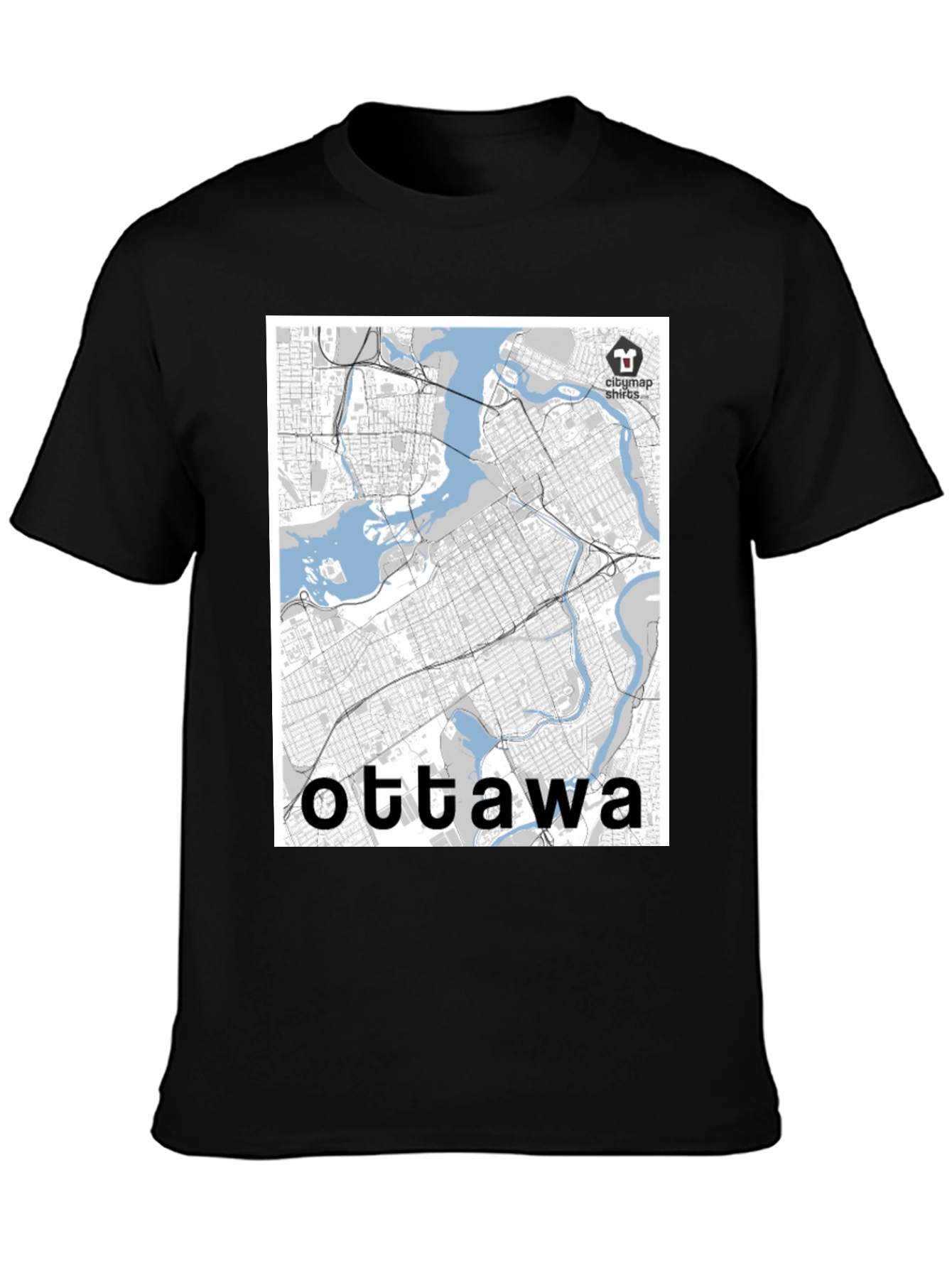 Ottawa City Map T-Shirt - Stylish Urban Souvenir