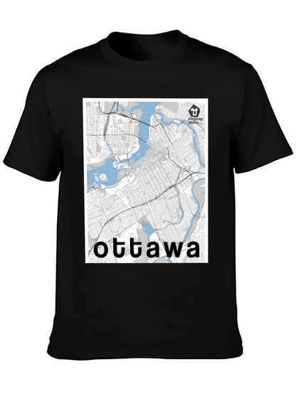 Ottawa City Map T-Shirt - Stylish Urban Souvenir