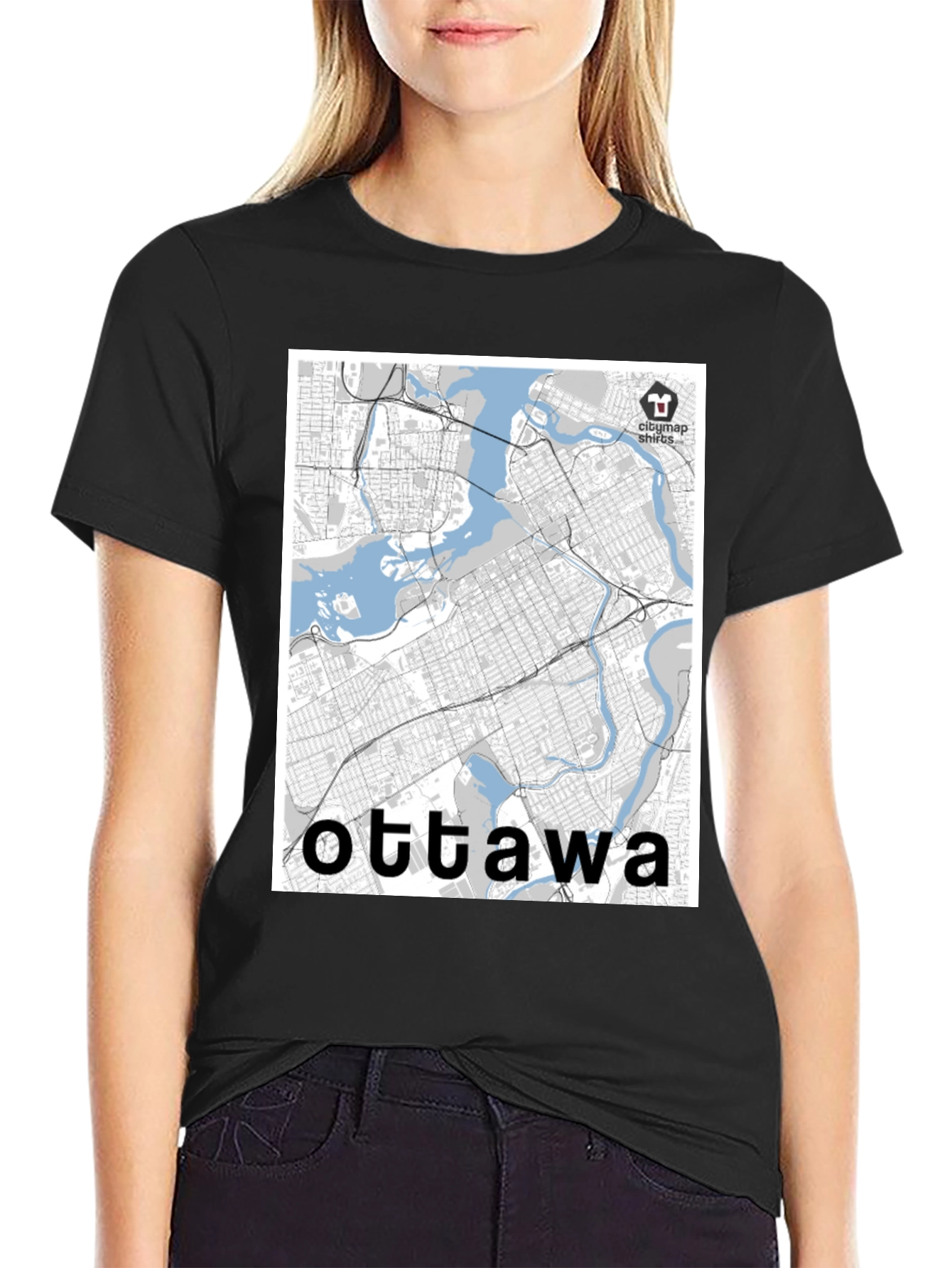Ottawa City Map T-Shirt - Stylish Urban Souvenir