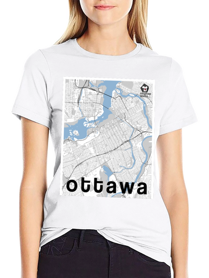 Ottawa City Map T-Shirt - Stylish Urban Souvenir
